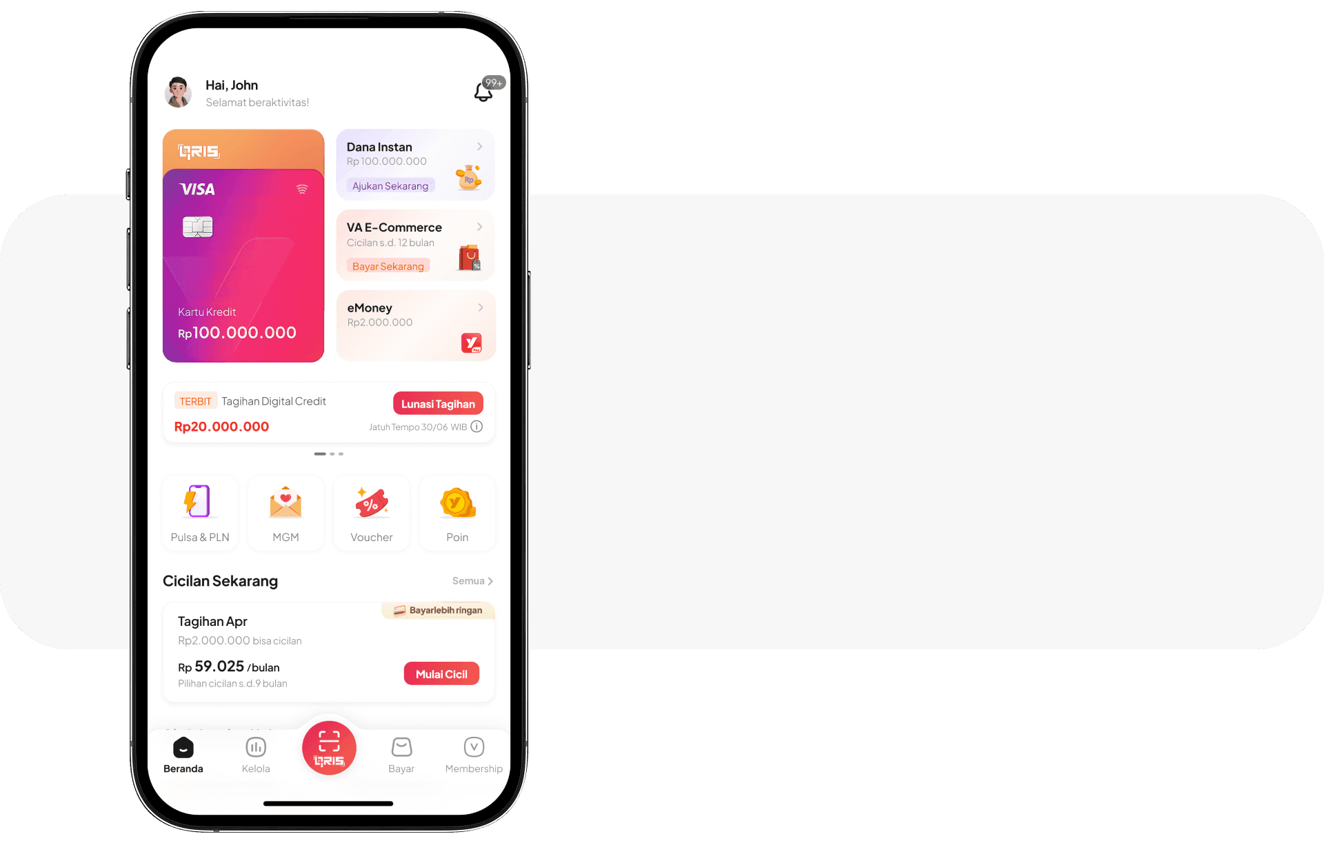 Masuk ke Menu<br/>Kartu Kredit