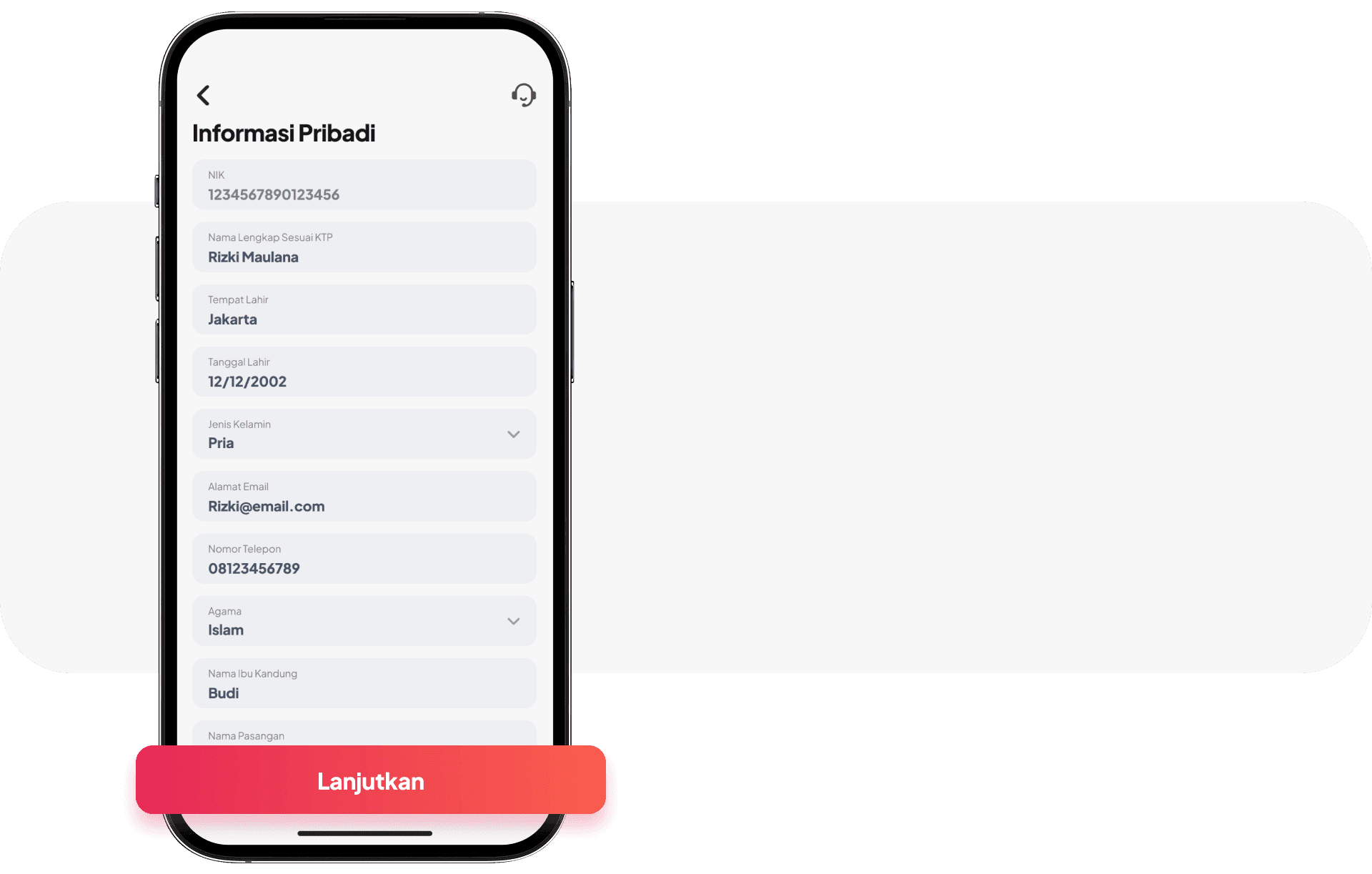 Isi Semua Data & Kirimkan